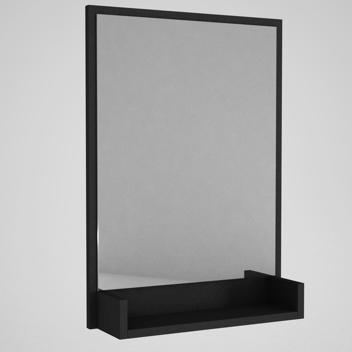 Hanah Home Costa Espejo decorativo negro con estante